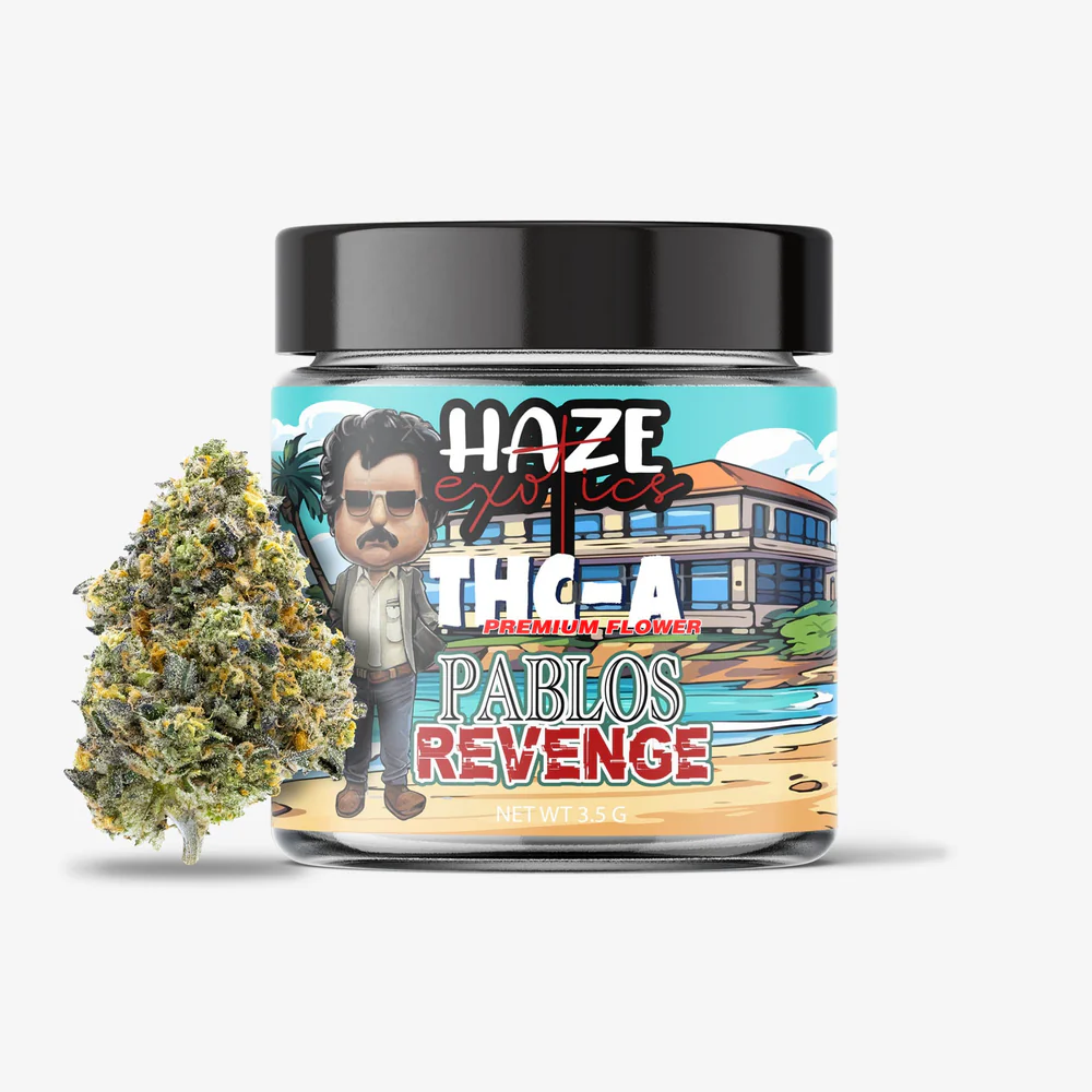 haze-exotics-thc-a-flower-pablos-revenge-3.5g_d41ad762-8ca1-49b2-a39a-e03b2d7ff266 Shop the Pablo's Revenge strain at Smokey menu