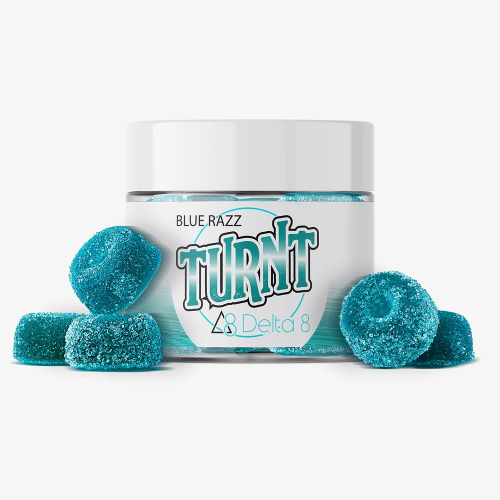 turnt-delta-8-thc-blue-razz-gummies-10ct Delta 8 THC 30mg Gummies - Blue Razz 10ct