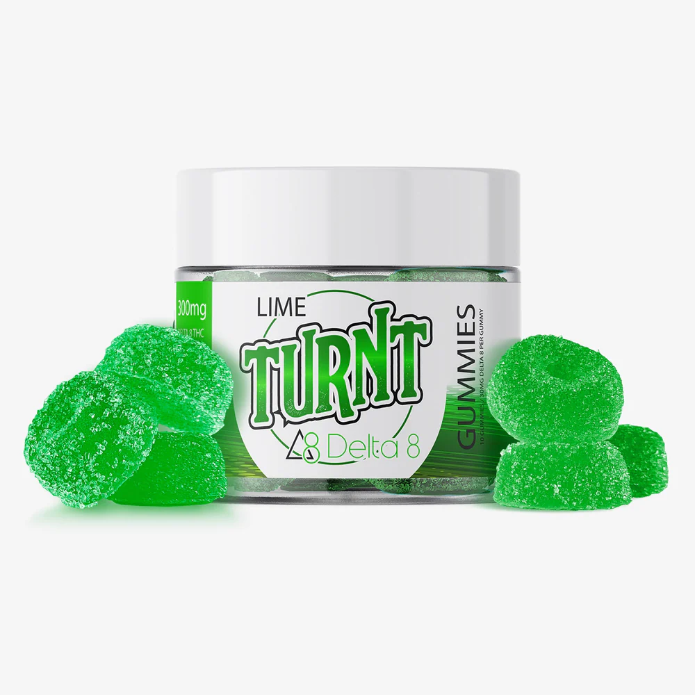 turnt-delta-8-thc-lime-gummies-10ct Delta 8 THC 30mg Lime 10ct Gummies