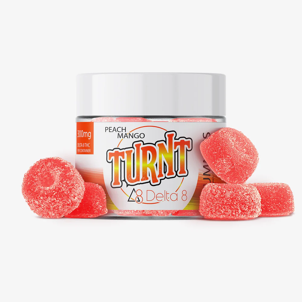 turnt-delta-8-thc-peach-mango-gummies-10ct Delta 8 THC 30mg Gummies - Peach Mango 10ct