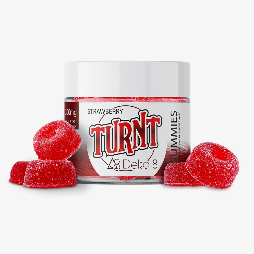 turnt-delta-8-thc-strawberry-gummies-10ct Delta 8 THC 30mg Gummies – Strawberry 10ct