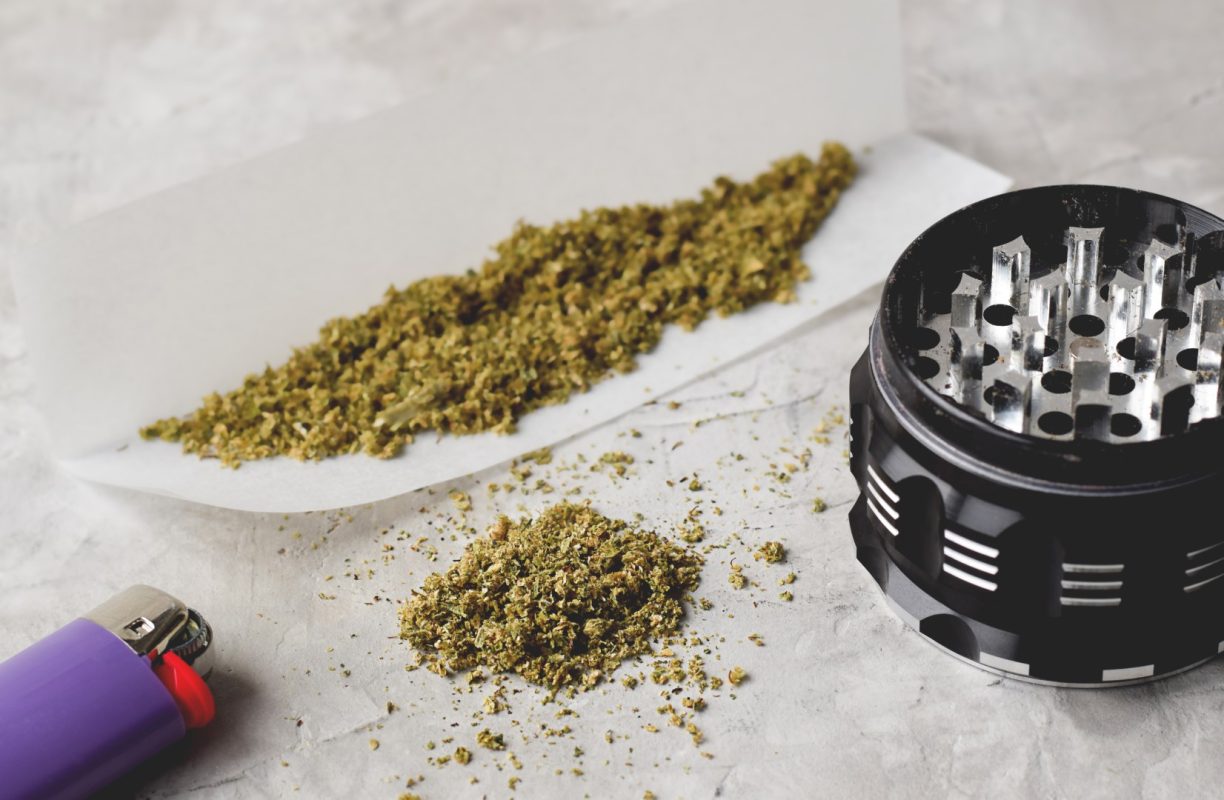 grinded cannabis